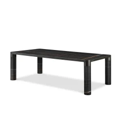 Tavolo da pranzo in marmo Bold Sahara Noir
