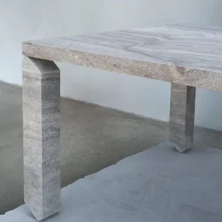 Tavolo da pranzo in marmo grigio Tiptoe