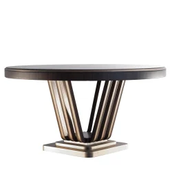 Tavolo da pranzo in ottone e zebra