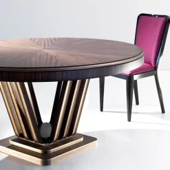 Tavolo da pranzo in ottone e zebra