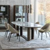Tavolo da pranzo Luxor in marmo a forma di barca