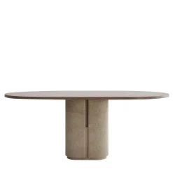 Tavolo da Pranzo Monolithus Pimar in Pietra Naturale Beige di Apospersano