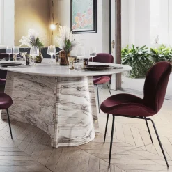 Tavolo da pranzo ovale Elitra in marmo Palissadro