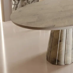Tavolo da pranzo ovale Eos in legno grigio