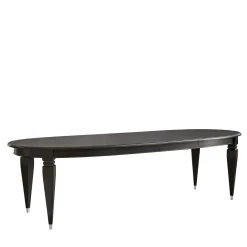 Tavolo da pranzo Penthouse ovale allungabile nero