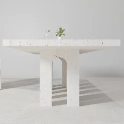 Tavolo da pranzo Portici in marmo Travertino