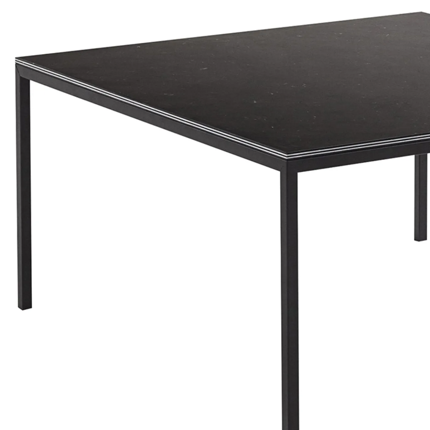 Tavolo da pranzo quadrato Fillo in marmo nero Marquina
