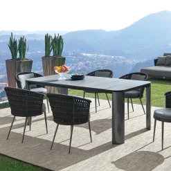 Tavolo da pranzo rettangolare grigio Outodoor