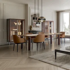 Tavolo da pranzo rettangolare in legno di ciliegio