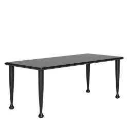 Tavolo da pranzo rettangolare Morbio nero di Achille Castiglioni