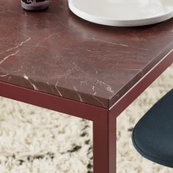Tavolo da pranzo rettangolare Origo in marmo Jasper rosso