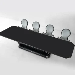 Tavolo da pranzo rettangolare Vèronne nero in legno