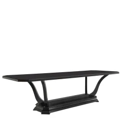 Tavolo da pranzo rettangolare Vèronne nero in legno