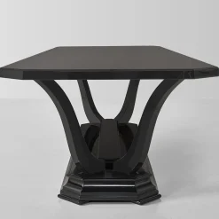 Tavolo da pranzo rettangolare Vèronne nero in legno