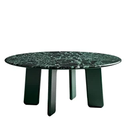 Tavolo da pranzo Roger rotondo in marmo verde