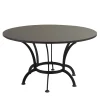 Tavolo da pranzo rotondo Archi Black in acciaio inox