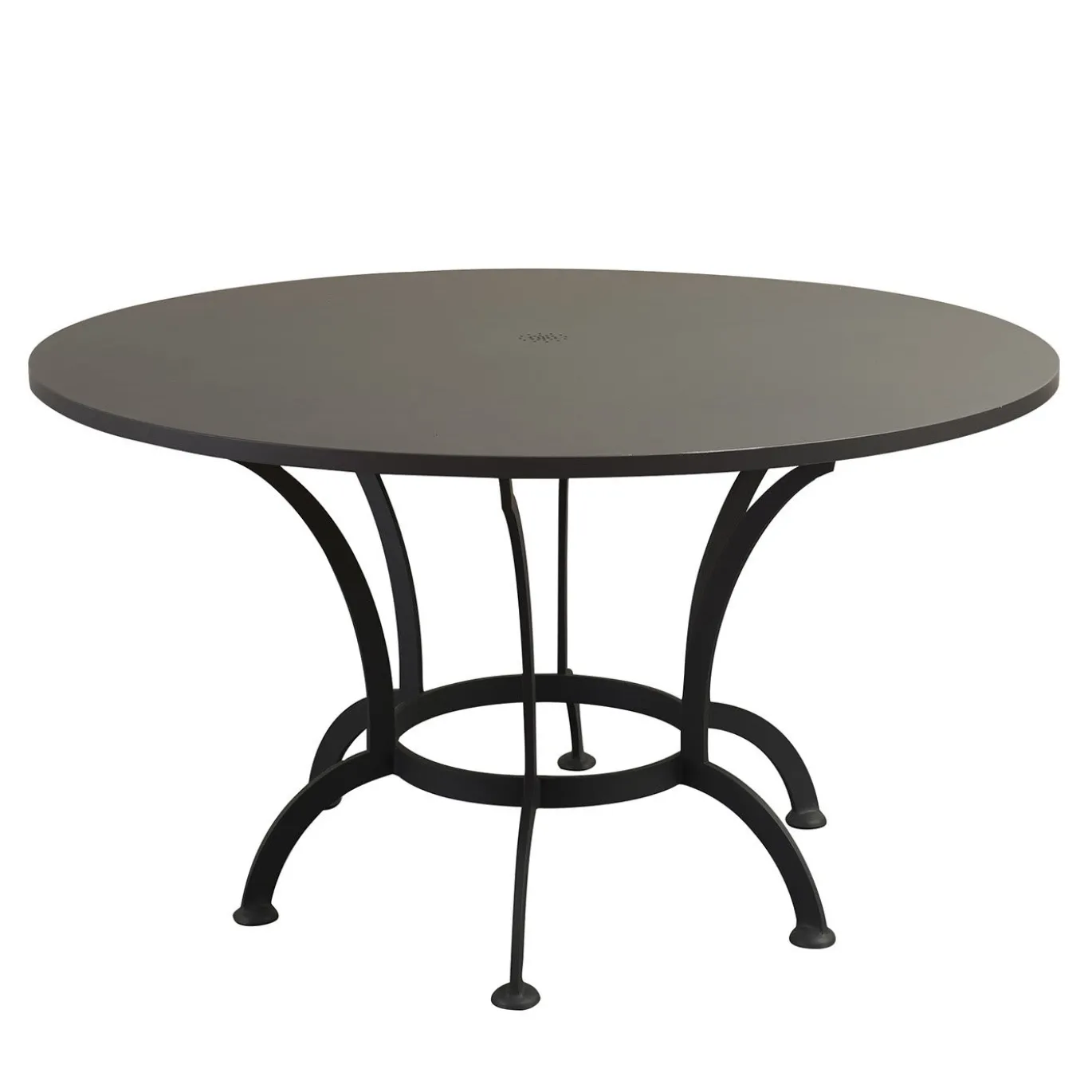 Tavolo da pranzo rotondo Archi Black in acciaio inox