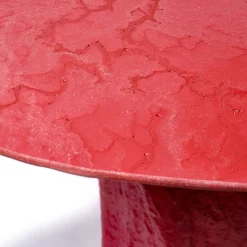 Tavolo da pranzo rotondo Fondale Corallo in Glebanite Rossa