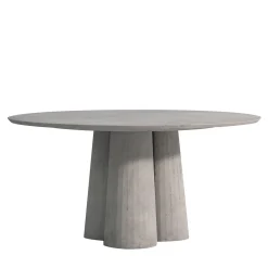 Tavolo da pranzo rotondo Fusto Silver per interno e esterno