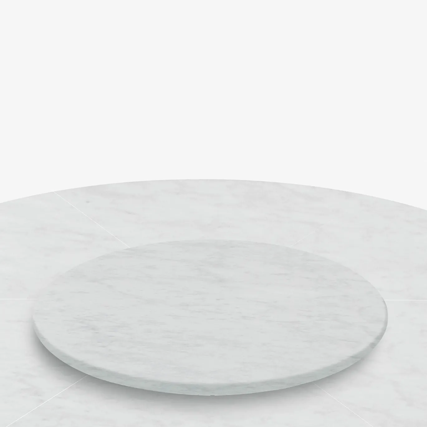 Tavolo da pranzo rotondo Hermu 230 in marmo bianco carrara e acciaio bianco per esterni