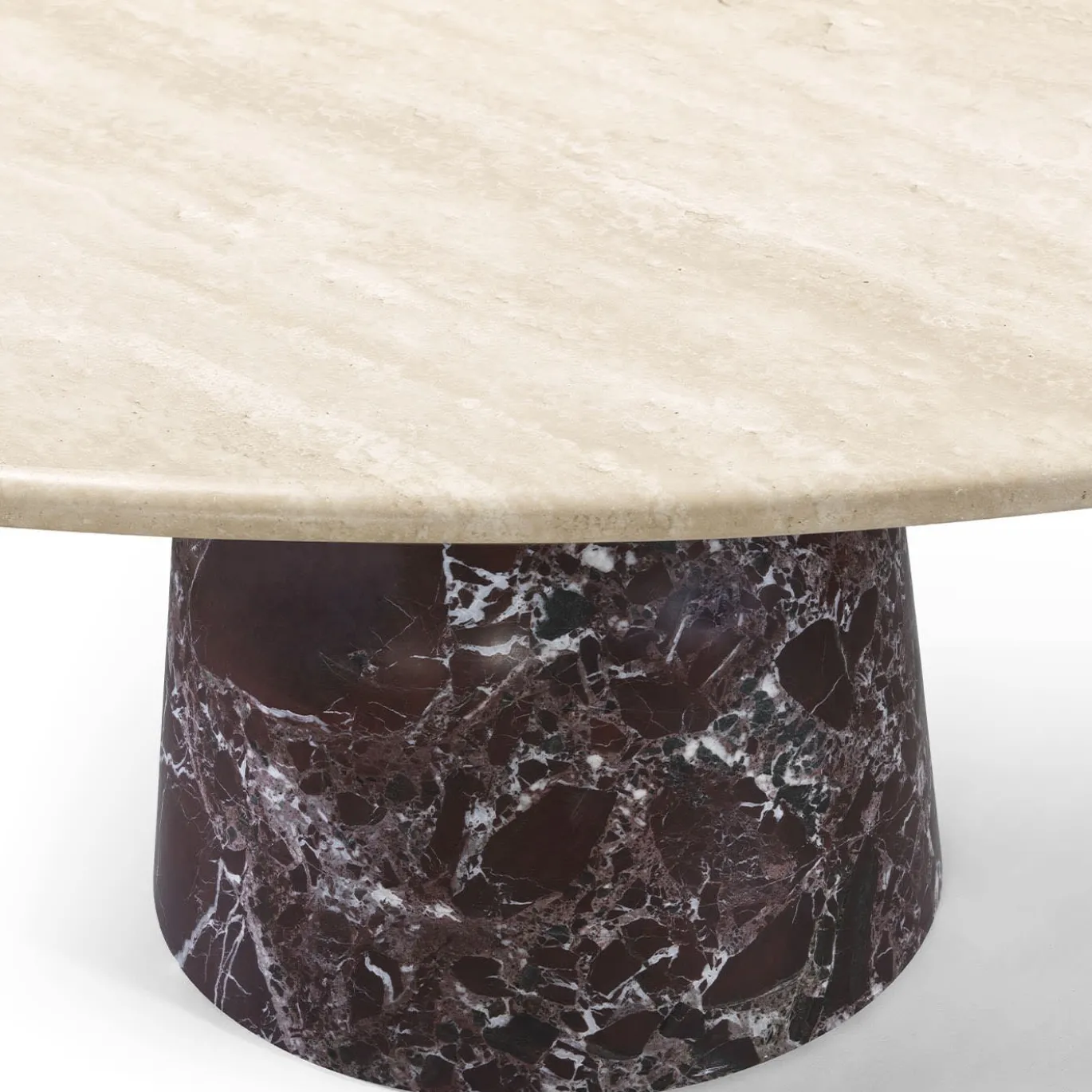 Tavolo da pranzo rotondo in marmo policromo Artù di Paolo Rizzatto #1