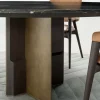 Tavolo da pranzo rotondo Kalos ED/50 602-180 con piano in marmo Belvedere