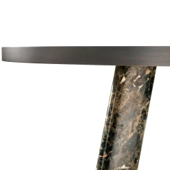 Tavolo da pranzo rotondo Native Dark Emperador di Stefano Giovannoni