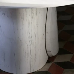 Tavolo da pranzo rotondo Petalo in marmo Palissandro argento