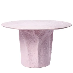Tavolo da pranzo rotondo Rosa Di Zucchero in Glebanite Rosa