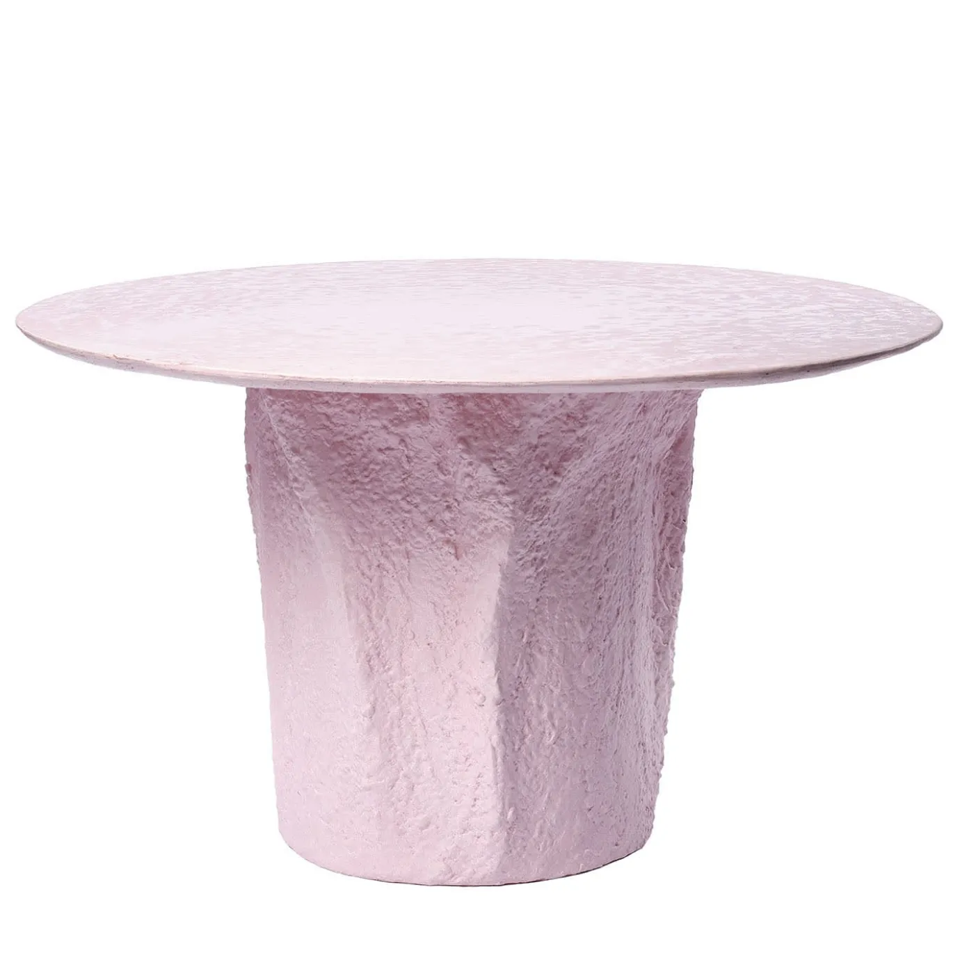 Tavolo da pranzo rotondo Rosa Di Zucchero in Glebanite Rosa