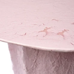Tavolo da pranzo rotondo Rosa Di Zucchero in Glebanite Rosa