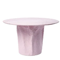 Tavolo da pranzo rotondo Rosa Di Zucchero in Glebanite Rosa