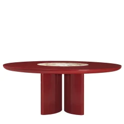 Tavolo da pranzo rotondo rosso Tecla