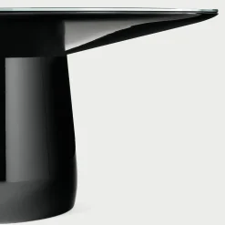 Tavolo da pranzo Roundel in cristallo nero di Claesson Koivisto Rune