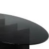 Tavolo da pranzo Roy Oval Black di Filippo Montaina