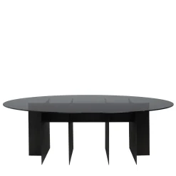 Tavolo da pranzo Roy Oval Black di Filippo Montaina