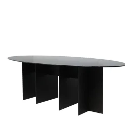 Tavolo da pranzo Roy Oval Black di Filippo Montaina