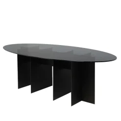 Tavolo da pranzo Roy Oval Black di Filippo Montaina