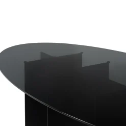 Tavolo da pranzo Roy Oval Black di Filippo Montaina