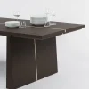 Tavolo da pranzo/scrivania in pelle marrone La Linea