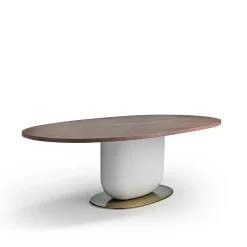 Tavolo da pranzo scultoreo Grimani Ettore con piano in legno