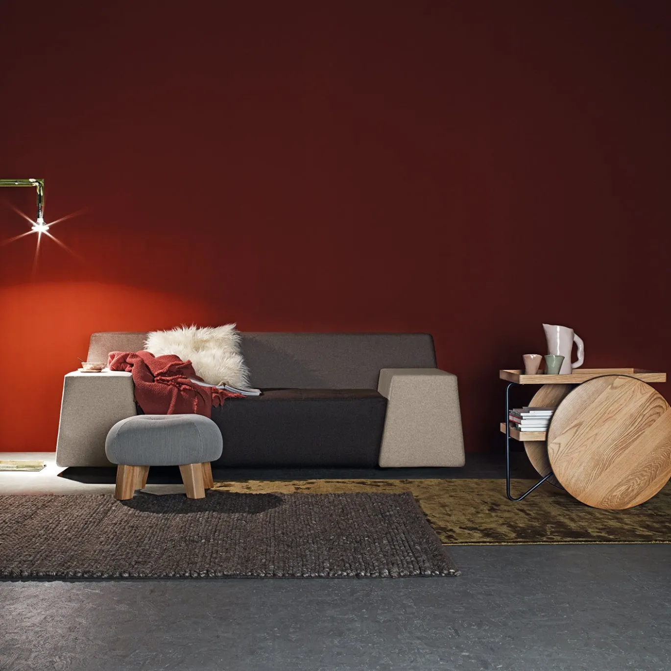 Tavolo da servizio mobile Chariot in rovere naturale di Gamfratesi