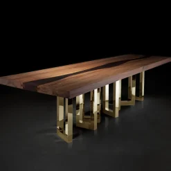 Tavolo Lungo Il Pezzo 6 Oro-Wenge