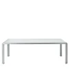 Tavolo rettangolare T-Table in alluminio e vetro