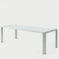 Tavolo rettangolare T-Table in alluminio e vetro