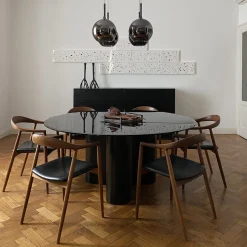 Tavolo rotondo Giorgia in vetro