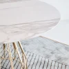 TAVOLO SCULTOREO MADAMA IN ORO E MARMO DI CARRARA