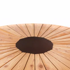 Tavolo Spica in acciaio corten