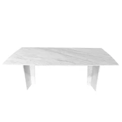 Tavolo Steven Oblong in marmo bianco