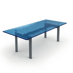 6 Tavolo Tube D'Avion #2 Blu, di Le Corbusier/Jeanneret/Perriand